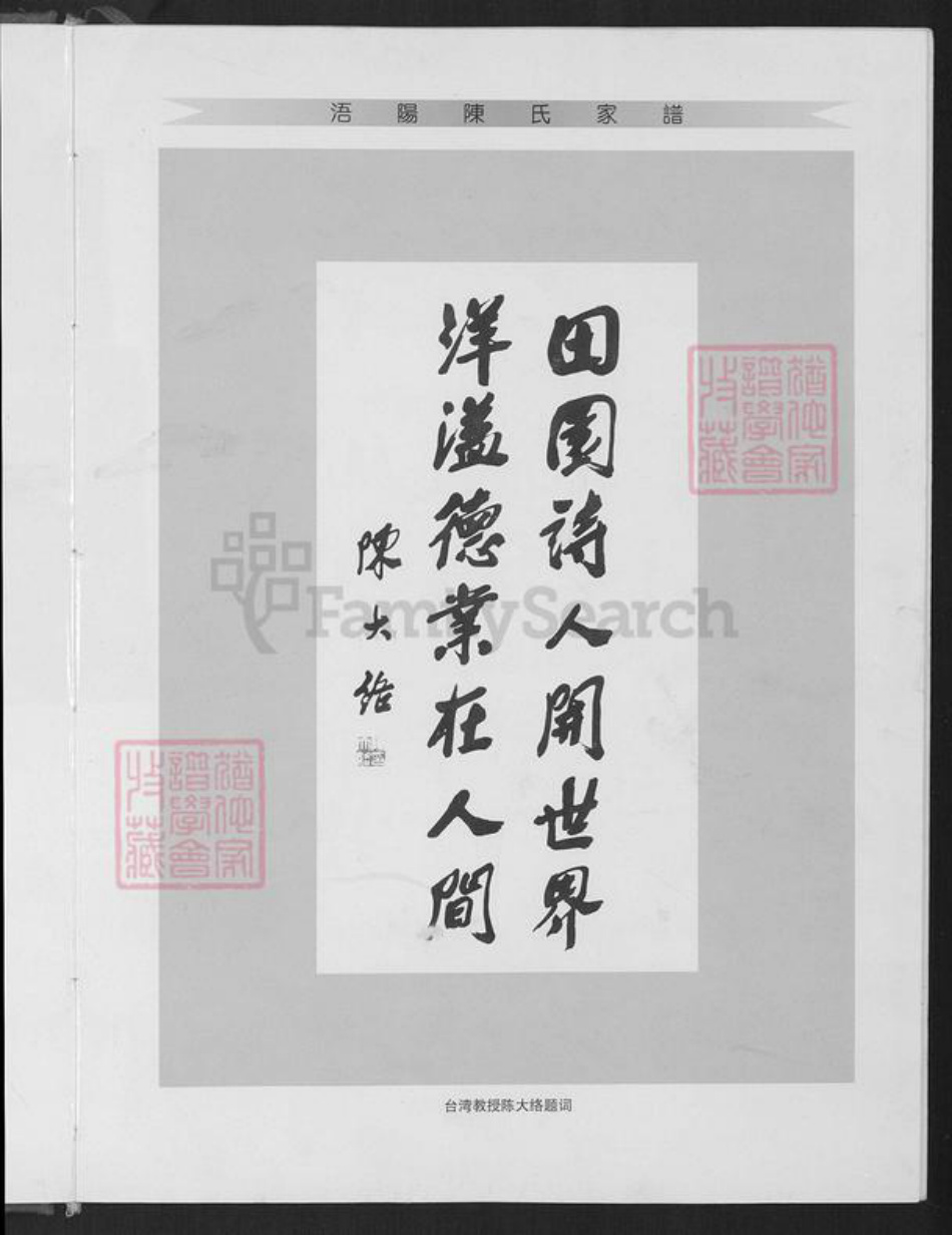 福建省泉州市金门县金沙陈氏族谱-同安田洋金门庵前浯阳陈氏家谱.pdf电子版插图2