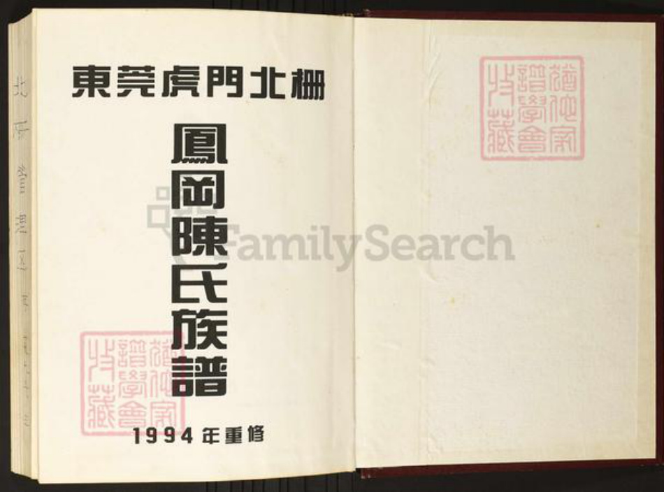 广东省东莞市陈氏族谱-东莞虎门北栅.凤冈陈氏族谱.pdf电子版插图1