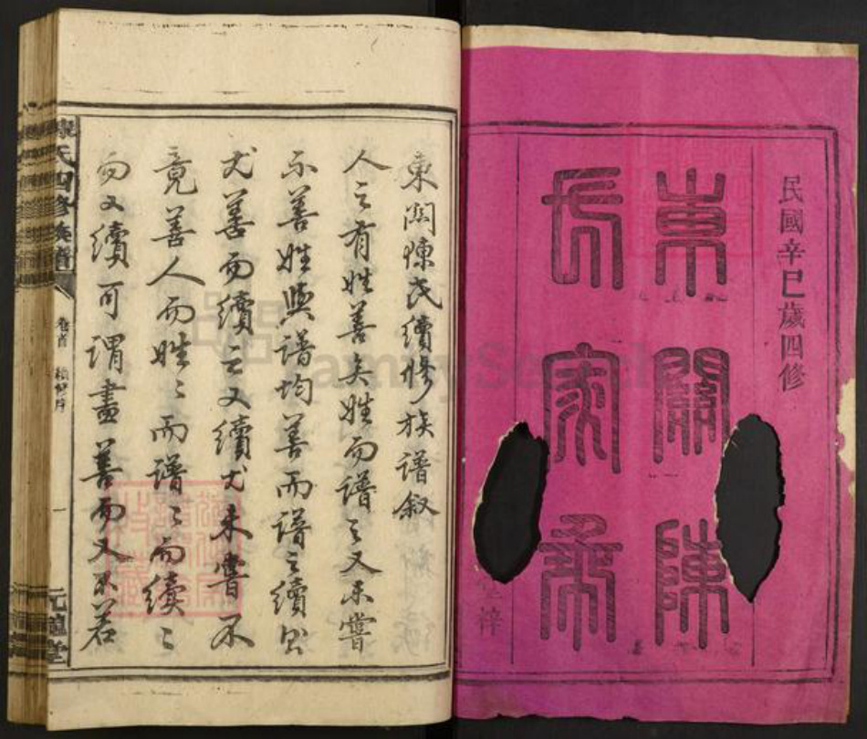 湖南省郴州市永兴县便江街道陈氏元龙堂族谱-陈氏四修族谱.pdf电子版插图1