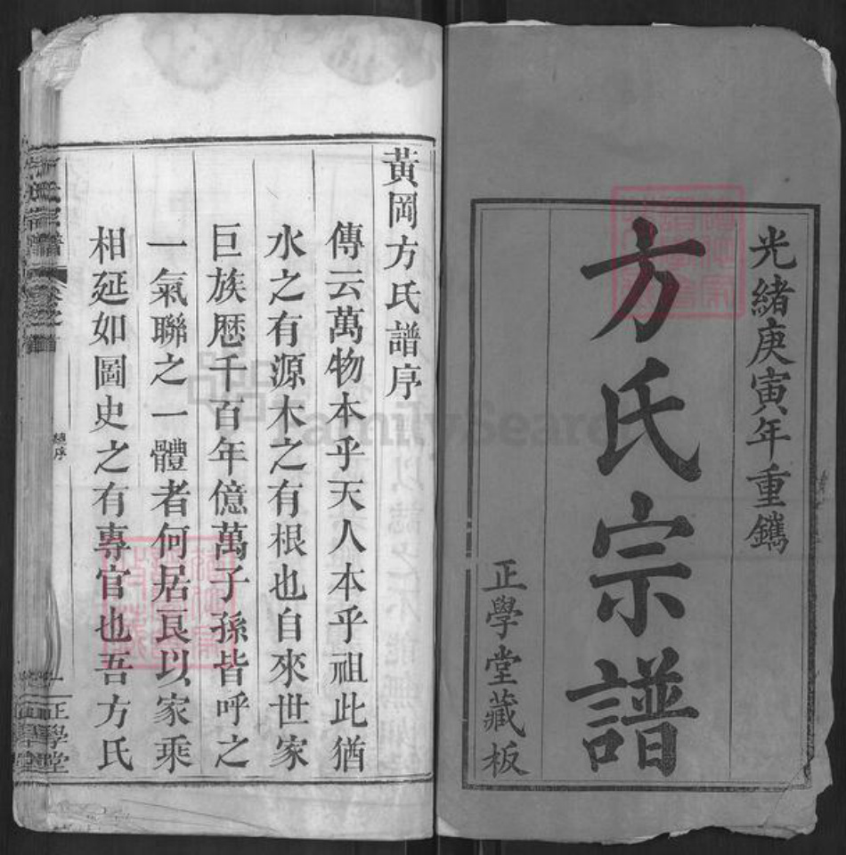 湖北省黄冈市红安县方氏正学堂族谱-方氏宗谱.pdf电子版插图1