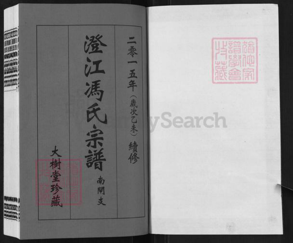 江苏省无锡市江阴市青阳镇冯氏大树堂族谱-澄江冯氏族谱.南闸支.pdf电子版插图1