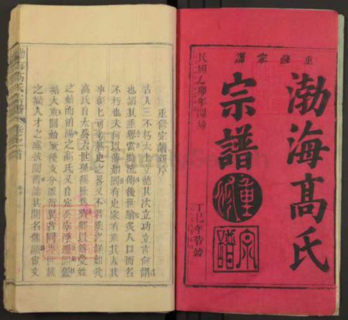江西省景德镇市乐平市后港镇高氏族谱-渤海高氏宗谱.pdf电子版插图1