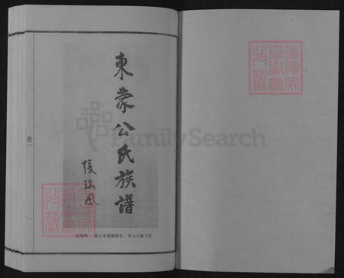 山东省临沂市蒙阴县野店镇公氏族谱-东蒙公氏族谱.pdf电子版插图1