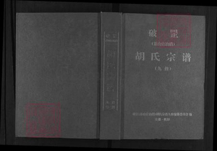 安徽省铜陵市枞阳县欧山镇胡氏族谱-破罡(巢山官泊梢)胡氏宗谱.pdf电子版