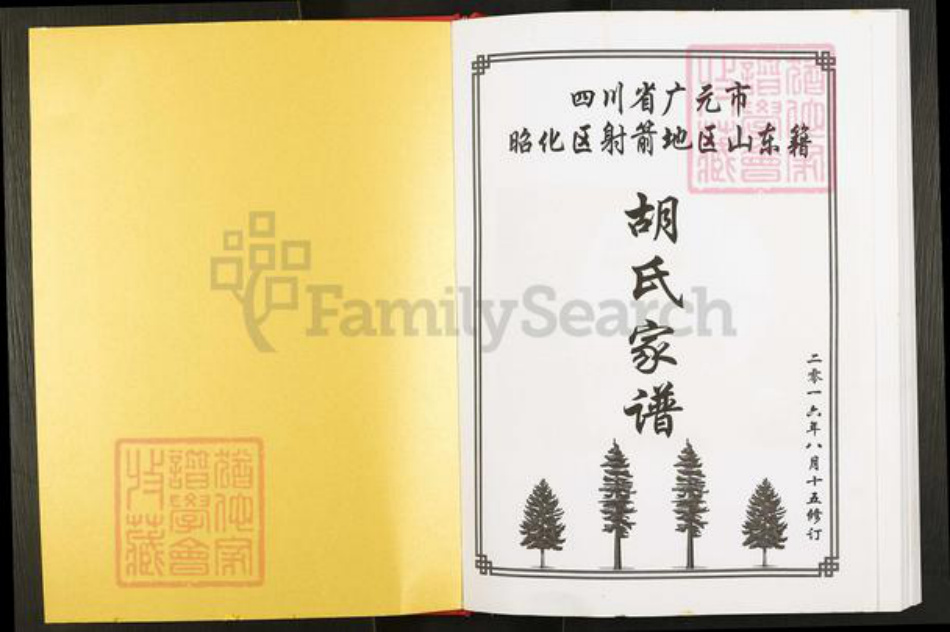 四川省广元市元坝区昭化镇胡氏族谱-四川省广元市昭化区射箭地区山东籍胡氏家谱.pdf电子版插图1