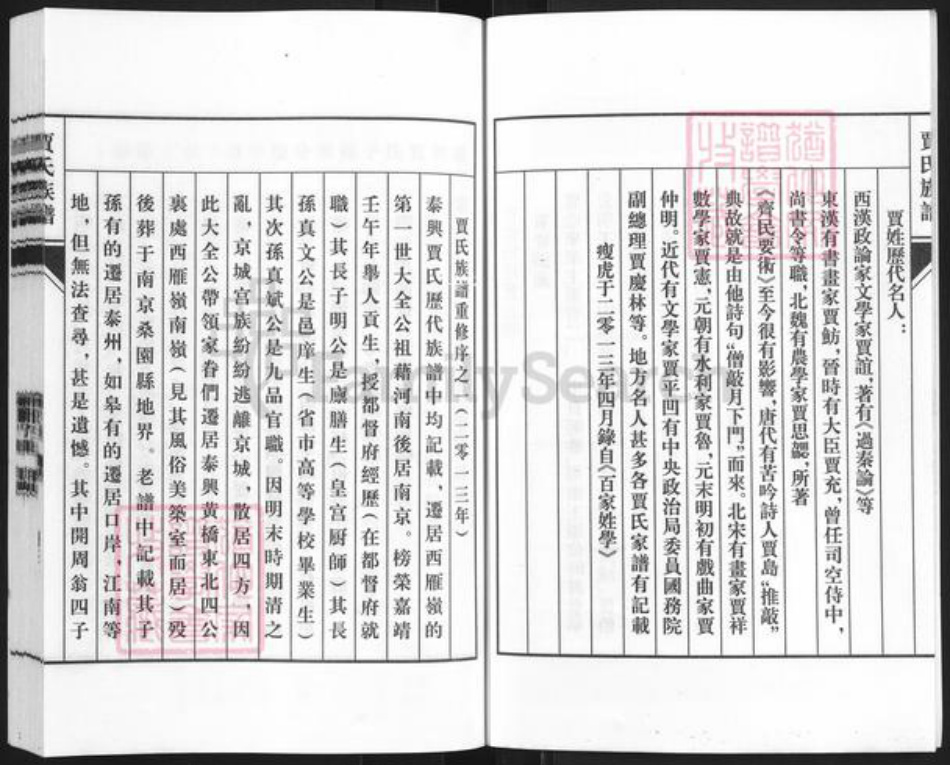 江苏省泰州市泰兴市黄桥镇贾氏治安堂族谱-贾氏族谱.pdf电子版插图5 江苏省泰州市泰兴市黄桥镇贾氏治安堂族谱-贾氏族谱.pdf电子版插图5