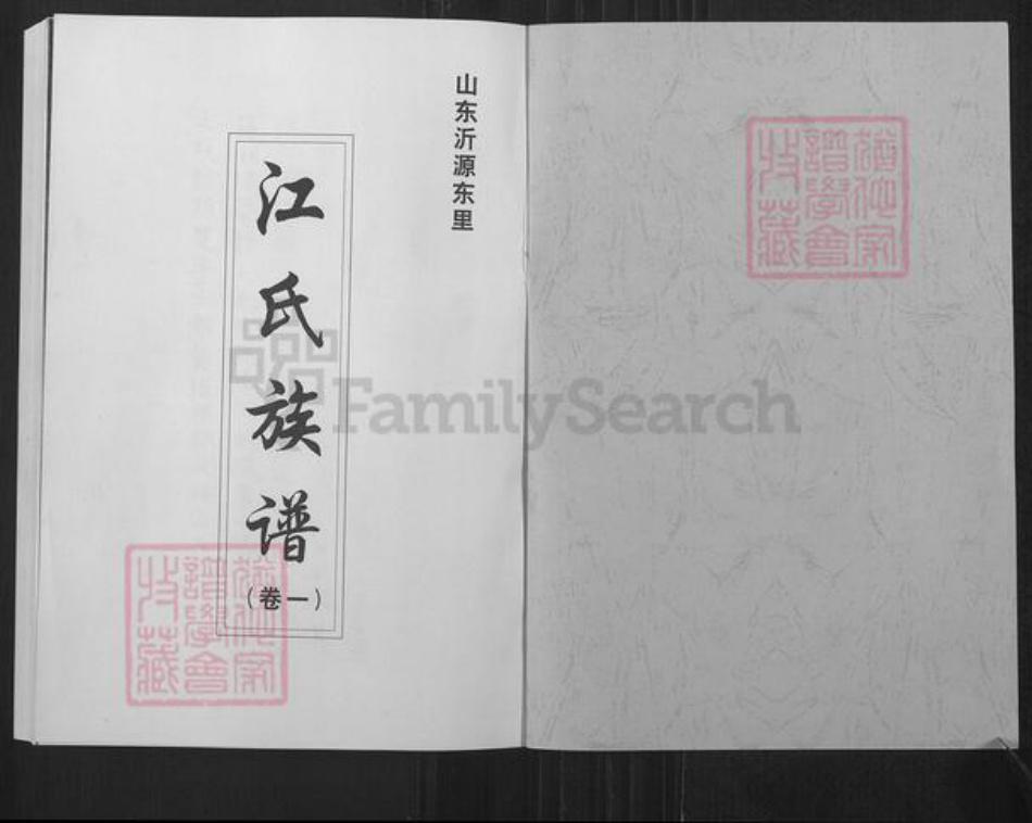 山东省淄博市沂源县东里镇江氏忠恕堂族谱-东里江氏族谱.pdf电子版插图1