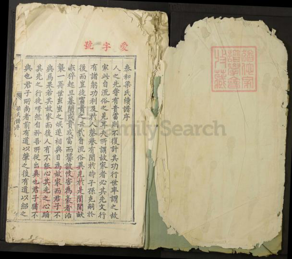 江西省吉安市泰和市梁氏族谱-泰和梁氏族谱.pdf电子版插图1 江西省吉安市泰和市梁氏族谱-泰和梁氏族谱.pdf电子版插图1