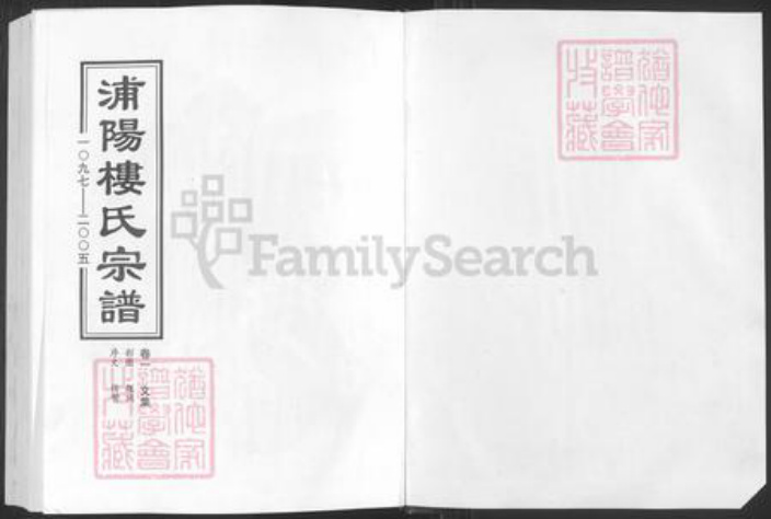 浙江省金华市浦江县楼氏族谱-浦阳楼氏宗谱.pdf电子版插图1