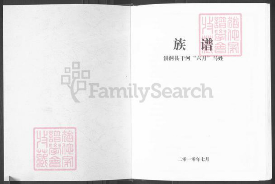 山西省临汾市洪洞县堤村乡马氏族谱-洪洞县干河(六月)马姓宗谱.pdf电子版插图1