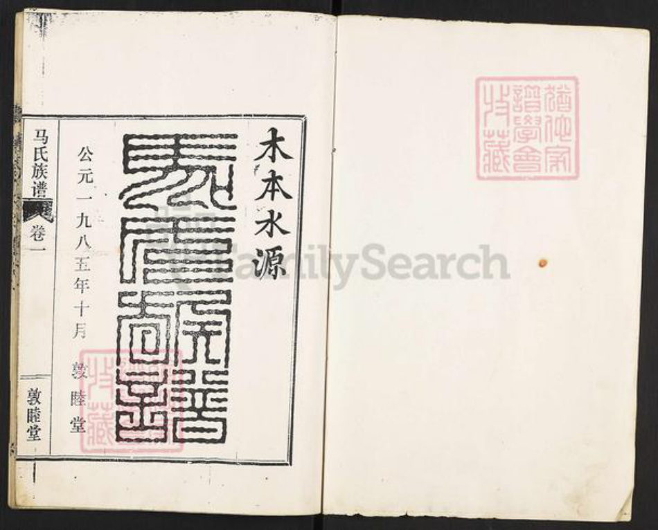 山东省济宁市邹城市马氏敦睦堂族谱-邹邑马氏族谱.pdf电子版插图1