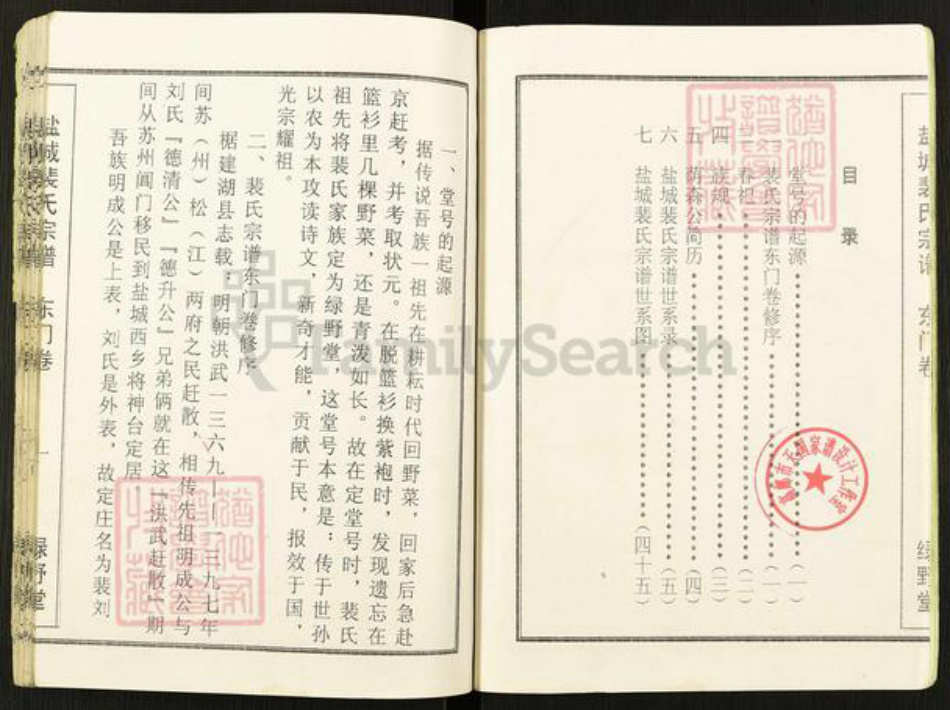 江苏省盐城市建湖县芦沟镇裴氏绿野堂族谱-盐城裴氏宗谱.pdf电子版插图2