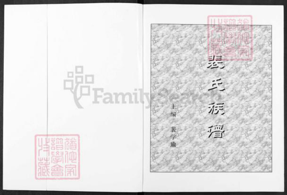 江苏省盐城市阜宁县芦蒲镇裴氏绿野堂族谱-裴氏族谱.pdf电子版插图1