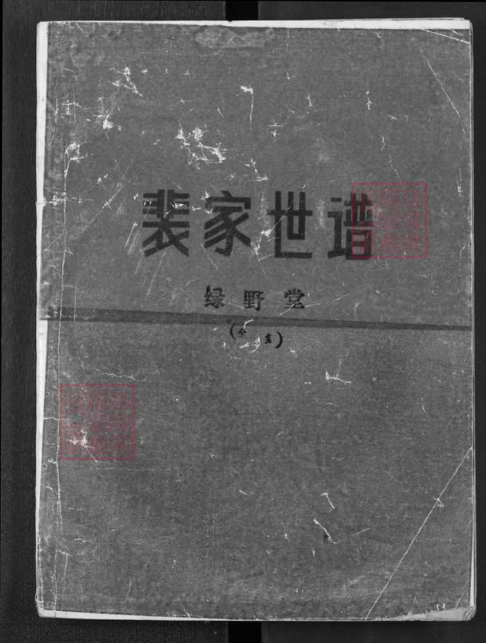 河南省焦作市武陟县裴氏绿野堂族谱-裴家世谱.pdf电子版
