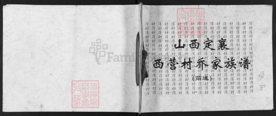 山西省忻州市定襄县杨芳乡乔氏族谱-山西定襄西营村乔家族谱.pdf电子版