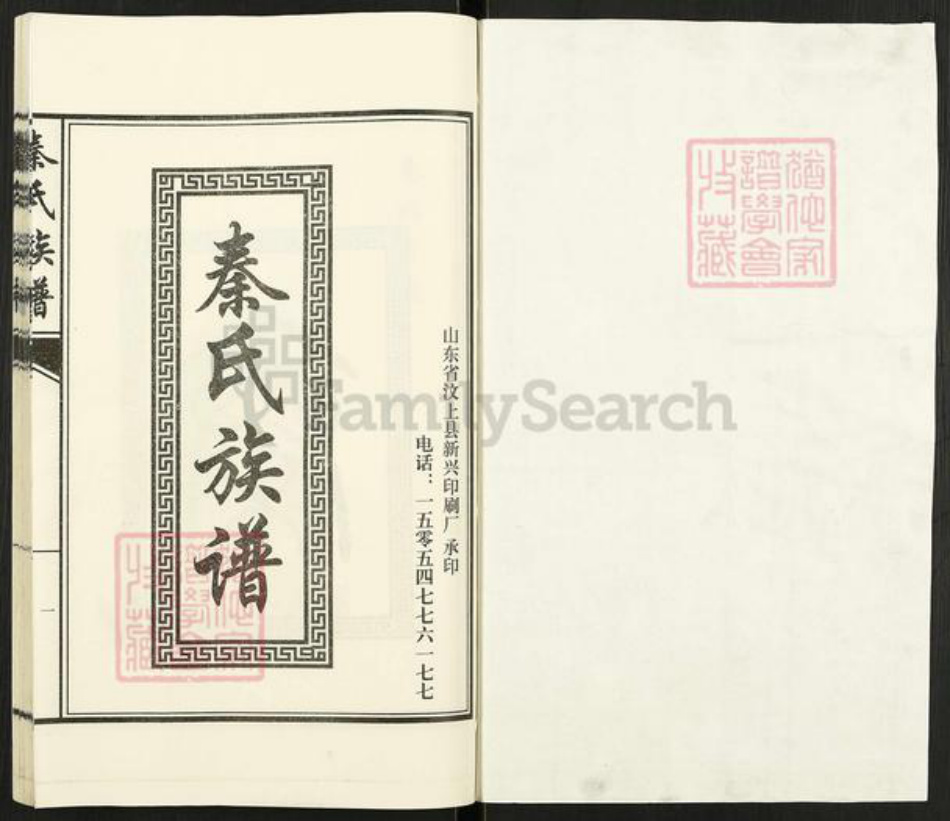 山东省济宁市汶上县康驿镇秦氏族谱-秦氏族谱.pdf电子版插图1 山东省济宁市汶上县康驿镇秦氏族谱-秦氏族谱.pdf电子版插图1