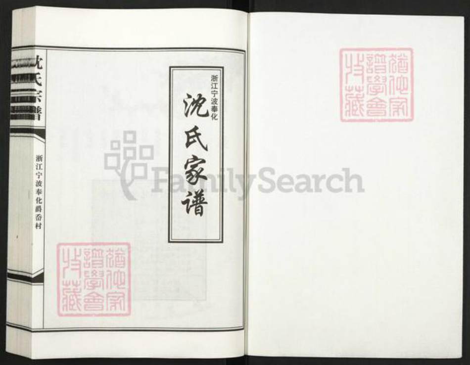 浙江省宁波市奉化区裘村镇沈氏族谱-浙江宁波奉化沈氏家谱.pdf电子版插图1