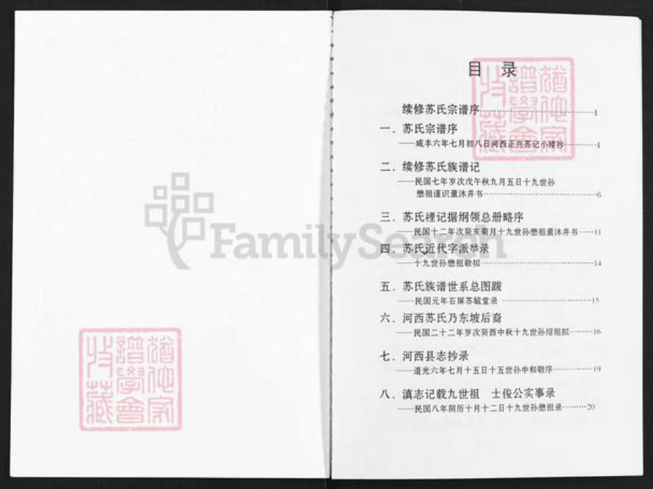 云南省玉溪市通海县河西镇苏氏族谱-眉山苏氏宗谱.pdf电子版插图1