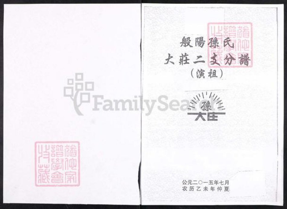 山东省淄博市博山区孙氏九如堂族谱-般阳孙氏大庄二支分谱(演祖).pdf电子版插图