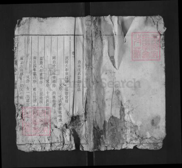 安徽省铜陵市枞阳县雨坛镇汪氏积庆堂族谱-汪氏宗谱.pdf电子版