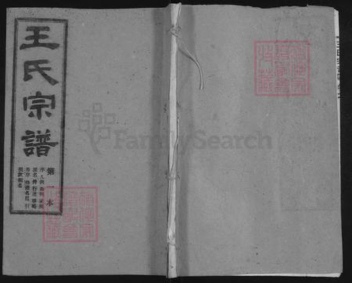 湖北省黄冈市黄州区王氏三槐堂族谱-王氏宗谱.pdf电子版