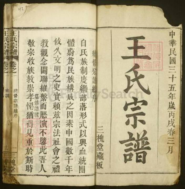 湖北省黄冈市麻城市王氏三槐堂族谱-王氏宗谱.pdf电子版插图2