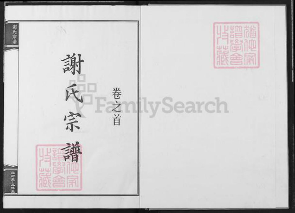 湖北省武汉市新洲区谢氏宝树堂族谱-谢氏宗谱.pdf电子版插图1