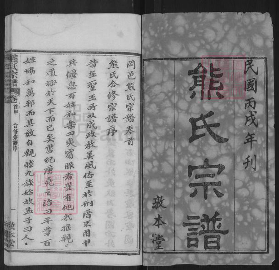 湖北省黄冈市武穴市四望镇熊氏敦本堂族谱-熊氏宗谱.pdf电子版插图1