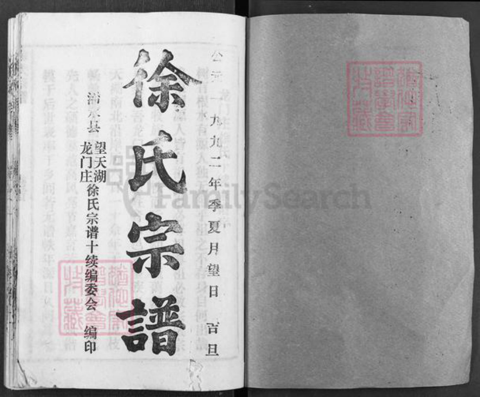 湖北省黄冈市浠水县清泉镇徐氏族谱-徐氏宗谱.pdf电子版插图1