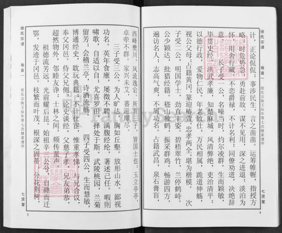 湖北省黄冈市徐氏七贤堂族谱-徐氏宗谱.pdf电子版插图4