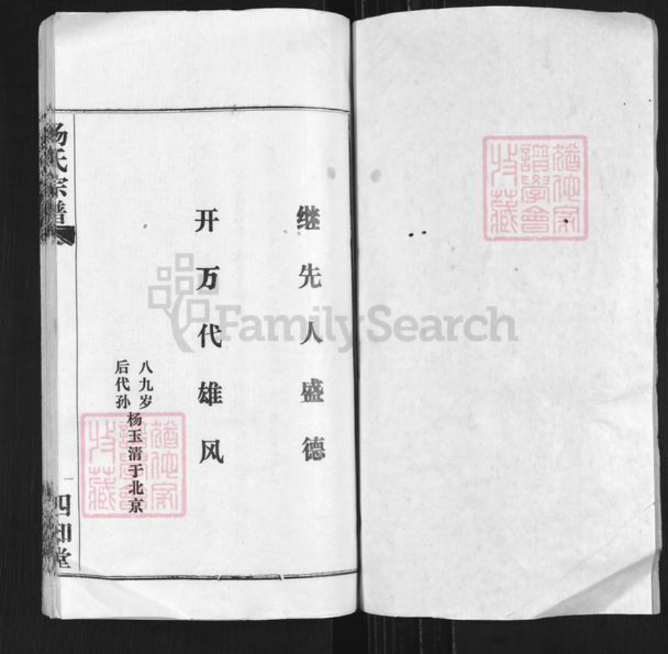 湖北省孝感市孝昌县陡山乡杨氏四知堂族谱-杨氏宗谱.pdf电子版插图1
