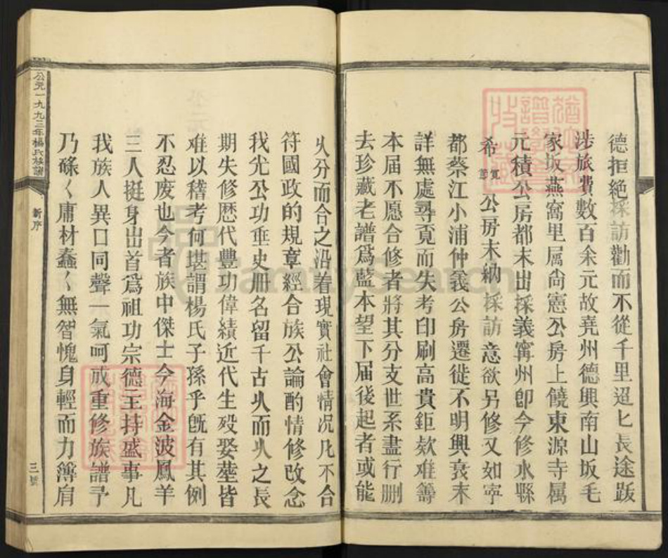江西省抚州市南丰县杨氏族谱-公元一九九三年杨氏族谱.pdf电子版插图3