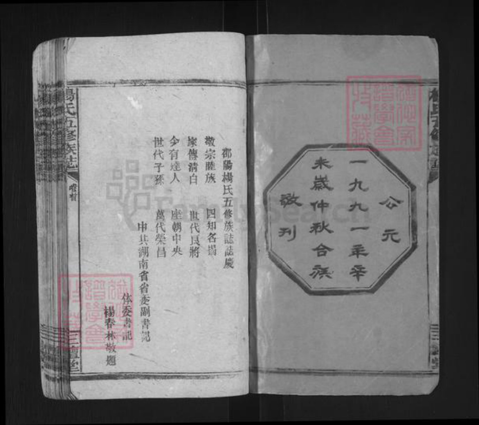 湖南省邵阳市邵东杨氏三鳣堂族谱-杨氏五修族志.pdf电子版插图1