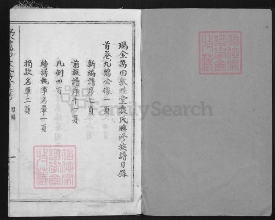 江西省赣州市瑞金市万田乡袁氏敦睦堂族谱-瑞金万田袁氏联修族谱.pdf电子版插图1