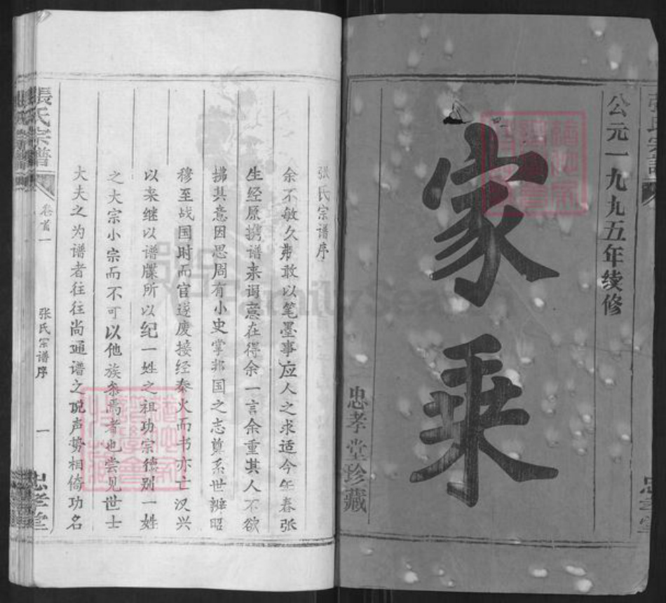 湖北省鄂州市华容区华容镇张氏忠孝堂族谱-张氏宗谱.pdf电子版插图1