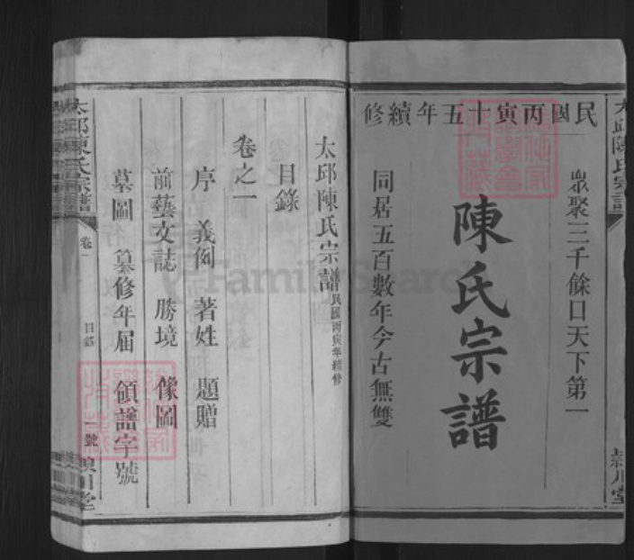 江西省上饶市信州区陈氏颖川堂族谱-太邱陈氏宗谱.pdf电子版插图1