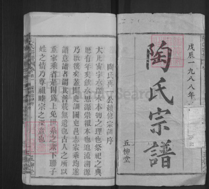 湖北省武汉市新洲区陶氏五柳堂族谱-陶氏宗谱.pdf电子版插图1
