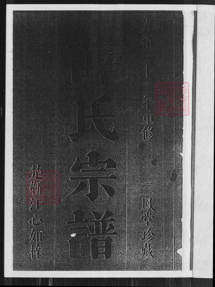 安徽省芜湖市无为县薛氏三凤堂族谱-濡须漕溪薛氏宗谱.pdf电子版插图2
