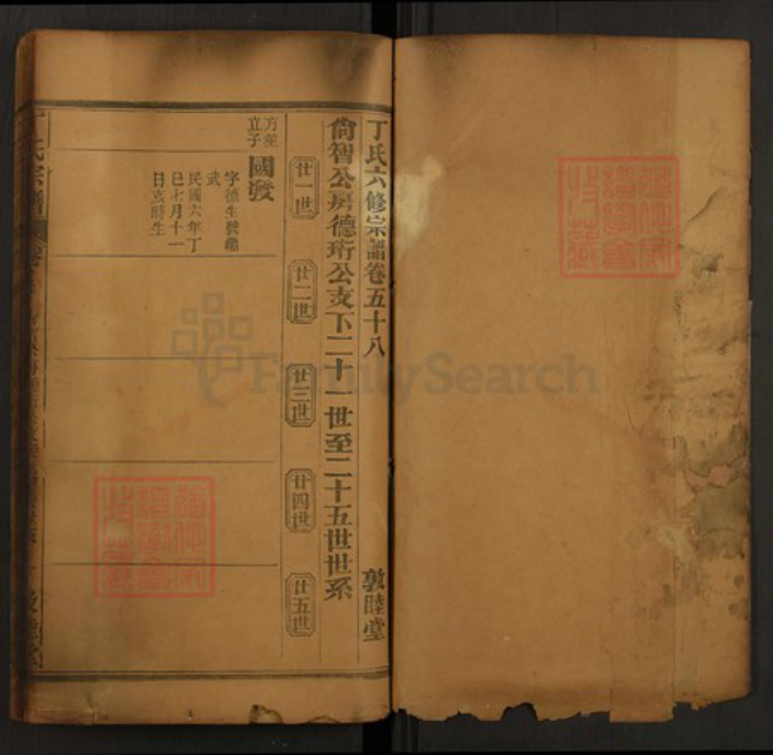 湖北省黄冈市罗田县平湖乡湖北省丁氏敦睦堂族谱-丁氏宗谱.pdf电子版插图1