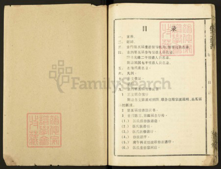 湖北省仙桃市胡场镇伍氏安定堂族谱-伍氏族谱.pdf电子版插图1