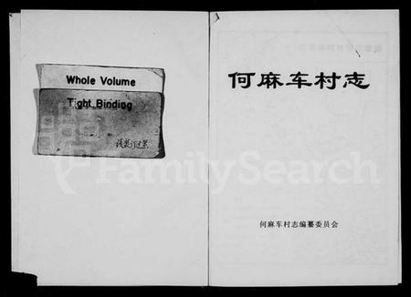 浙江何氏族谱-何麻车村志[何氏].pdf电子版插图1