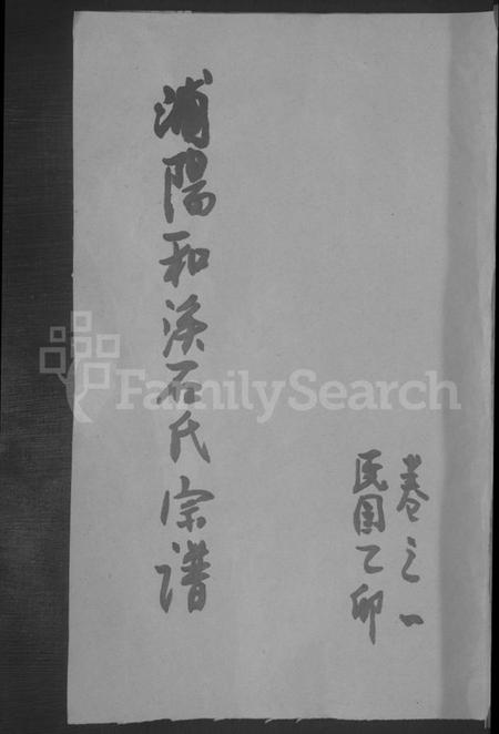 浙江石氏族谱-和溪石氏宗谱 [9卷,末1卷].pdf电子版