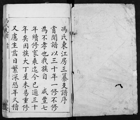 湖南冯氏族谱-冯氏支谱[2卷首1卷].pdf电子版插图1