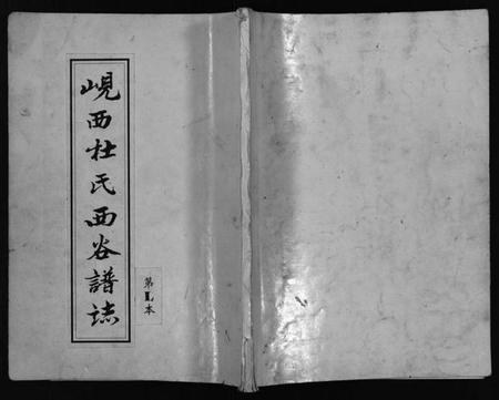 浙江杜氏族谱-岘西杜氏西谷谱志 [不分卷].pdf电子版插图1
