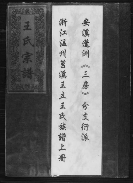 浙江王氏族谱-浙江温州莒溪王立王氏族谱.pdf电子版