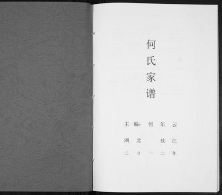 湖北何氏族谱-何氏家谱[不分卷].pdf电子版插图1