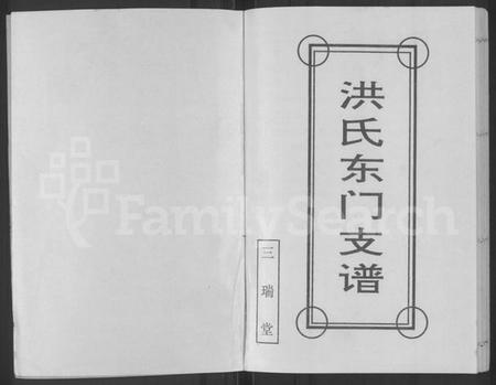 江苏洪氏族谱-洪氏东门支谱 [不分卷].pdf电子版插图1