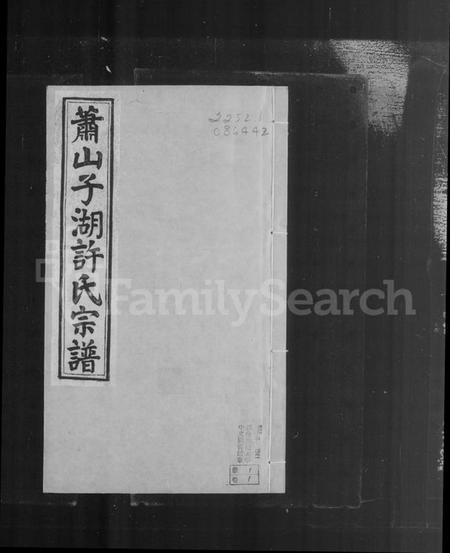 浙江许氏族谱-萧山子湖许氏宗谱 [4卷].pdf电子版插图1