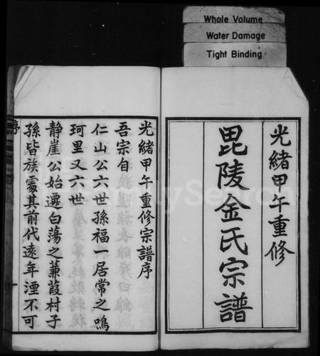 江苏金氏族谱-毘陵金氏宗谱 [10卷].pdf电子版插图1