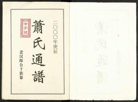 湖南萧氏族谱-萧氏通谱 [全1卷].pdf电子版插图1